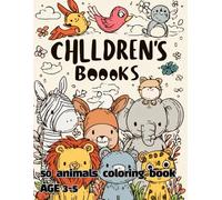 50 animals coloring book: Awesome 50 animals coloring book kids 3-5