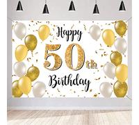 50 anni Decorazione di Compleanno Decorazione Sfondo Decorazione Banner Tessuto Segno 50 anni Festa di Compleanno Benvenuto Segno Decorazione di Compleanno per gli Uomini