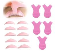 50 Assistenti Per Arricciare Ciglia E 5 Pennelli Per Ciglia A Forma Di Y, Cuscinetti In Silicone Per Arricciare Ciglia, Strumenti Di Bellezza Per Il Trucco Delle Ciglia