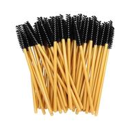 50 bacchette usa e getta per mascara, in bambù ecologico, bobine nere per ciglia, pennelli per ciglia, strumenti professionali per l'applicazione di extension per ciglia, salone e truccatori