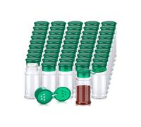 50 Barattoli per Spezie in Plastica con Coperchi Shaker Contenitori per Spezie Bottiglie per Spezie in Plastica Barattoli Shaker per Condimenti 3,3