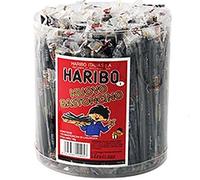 50 BASTONCINI LIQUIRIZIA HARIBO INCARTATA SINGOLARMENTE NERA BLISTER BASTONCINO 18 gr