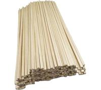 50 bastoncini quadrati non finiti in legno, con tasselli, lisci, lunghi, strisce di legno duro, per artigianato e decorazione della casa, 400 x 2 x 2 mm (400 x 2 x 2 mm)