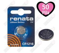 Renata swiss made al Litio CR1216 cella MEDAGLIA Batteria Bottone 3V trendy x50