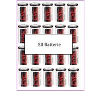 50 Batterie litio 3.6V mezzastilo 1/2 AA 14250 ER14250 1200 mAh allarme sensore