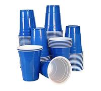 50 bicchieri blu | Original US Blue Cups - molto stabili (circa 500 ml) | Bicchiere blu riutilizzabile e lavabile in lavastoviglie | Bicchieri per feste JGA, uomini o American Party