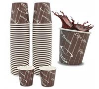 50 Bicchierini Caffè 75 ml Marroni, Bicchieri per Bevande Calde, Espresso, Tè, The, Cioccolata Monouso Usa e Getta, Asporto, Ufficio - 2.5 oz