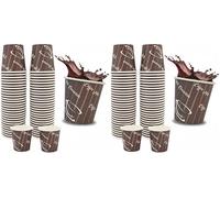 50 Bicchierini Caffè 75 ml Marroni, Bicchieri per Bevande Calde, Espresso, Tè, The, Cioccolata Monouso Usa e Getta, Asporto, Ufficio - 2.5 oz (Confezione da 2)