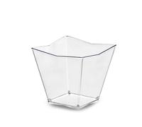 50 Bicchierini monoporzioni Diamante 200cc in plastica trasparente