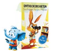 50 biglietti da esplorazione per bambini, per interni ed esterni, per scoprirli al tesoro e a casa, emozionante gioco di ricerca, giochi a partire da 4, 5, 6, 7, 8 anni, gioco educativo e regalo per