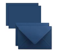 50 biglietti singoli con buste, formato A7 (10,5 x 7,3 cm), buste in formato C7, chiusura a umido, etichette regalo ideali