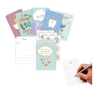 50 biglietti traguardi per bambini in confezione regalo, biglietti per bambini unisex per neo genitori, regalo per neonati per ragazzo o ragazza, biglietti mensili per bambini, regali per la doccia