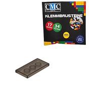 50 blocchi di fissaggio per piastrelle, 2 x 4 gommini, compatibili, 34 colori a scelta (024 - nero trasparente)