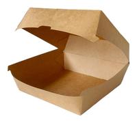 50 Box Scatole per hamburger in carta kraft taglia L 16x17.8x7.5 cm 1E2V