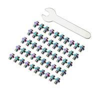50 bulloni per pedale della bicicletta, M4 x 10 mm, viti fisse, in acciaio inox, antiscivolo, con chiave, accessori per pedali per bici (colorati)