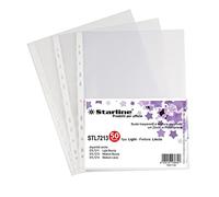 Buste forate Light, liscio, 22 x 30 cm, trasparente, Starline, conf. 50 pezzi - trasparente 662204stl