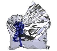 50 BUSTE METALLIZZATE 20x35 ARGENTO