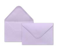 50 buste per lettere, colore viola, 80 g/m², formato DIN B6, 12,5 x 17,6 cm, incollaggio a umido, senza finestra, colore: viola