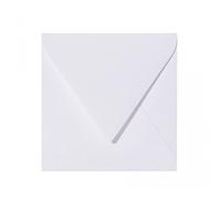 50 Buste quadrate (120) 140 x 140 mm 14 x 14 cm Colore: Bianco mit Falda triangolare
