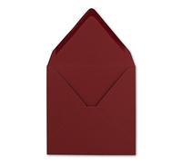 50 buste quadrate, 15,5 x 15,5 cm, 110 g/m², con incollaggio a umido, senza finestra, ideali per Natale, biglietti di auguri