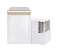 50 - Buste Rigide Bianche Auto-Adesive In Cartone 9"X11.5"