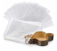 50 Buste Trasparenti Per Confezioni Alimentari in Polipropilene PP, IDEALE PER: Colomba, Panettone e Pandoro, Idonee al Contatto Alimentare, Alta Trasparenza, (50 Buste Porta Colombe, 40 x 48 cm)