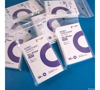 50 bustine protettive per card in CPP acido-free dure e trasparenti, per album di fotocards, anime figures, card holografiche, Tomy, Korea, Stray Pellicola per cartoncini viola (50/confezione),Pellico