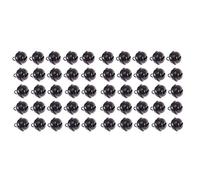 50 campane rotonde in metallo colorate da 22 mm, piccole campane colorate per Natale, campane a vento, gioielli, ornamenti per vacanze, casa, feste, decorazioni (nero)