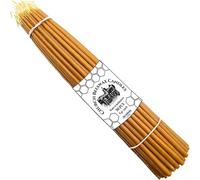 50 candele consacrate in cera d'api sacra conica con Gesù Cristo benedetto da Israele, 28 cm, confezione da preghiera naturale, decorazione rituale sottile al miele profumato ecologico Terra Santa