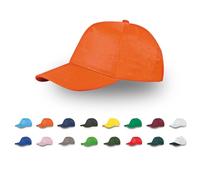 50 Cappelli Personalizzati Logo, Immagine e Testo - Cappellino 100% Cotone Stampa Foto - Cappello Uomo e Donna Visiera Baseball - Gadget Personalizzabili (IT, Testo, Taglia unica, Arancione)