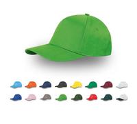 50 Cappelli Personalizzati Logo, Immagine e Testo - Cappellino 100% Cotone Stampa Foto - Cappello Uomo e Donna Visiera Baseball - Gadget Personalizzabili (IT, Testo, Taglia unica, Verde Chiaro)