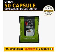 50 Capsule Caffè Verzì Miscela INTENSO compatibili DOLCE GUSTO