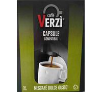 50 CAPSULE Caffè Verzì Miscela AROMA FORTE Compatibili DOLCE GUSTO
