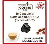 50 capsule cialde CAFFE' ALLA NOCCIOLA ("NOCCIOLINO") compatibile DOLCE GUSTO