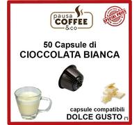 50 capsule cialde CIOCCOLATA BIANCA compatibile DOLCE GUSTO