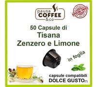 50 capsule cialde TISANA ZENZERO e LIMONE compatibili DOLCE GUSTO