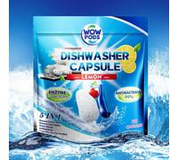 50 capsule di polvere multifunzionale per la pulizia della cucina, detergente per lavastoviglie, gel per lavare i piatti, polvere per lavare i piatti, deodorante, potente smacchiatore di olio, pastigl