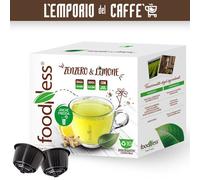50 Capsule FOODNESS Bevanda al Gusto di ZENZERO E LIMONE Compatibili Dolce Gusto