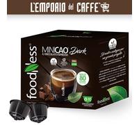 50 Capsule FOODNESS MINICAO DARK con Cioccolato Fondente Compatibili Dolce Gusto