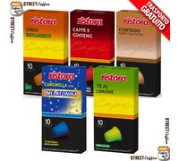 50 Capsule Ristora Compatibili Nespresso a Scelta Ginseng Orzo The Tè Cortado