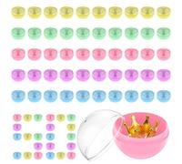 50 capsule rotonde piccole, 50 mm, vuote, capsule rotonde contorte, distributore automatico di gomma da masticare, riempibile, palla a sorpresa per progetti fai da te, decorazioni per feste e piccoli