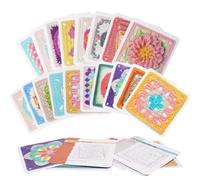 50 Card Deck Granny Square Kit, Granny Square Biglietti All'uncinetto, Mix e Match Design, Con Scritta e Foto, per Coperte All'Uncinetto Individuali, Toppe E Altro Ancora