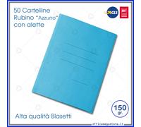 50 Cartelline 3 lembi Rubino per archiviazione cartelle con alette da ufficio