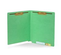 50 cartelline con linguette finali, linguette terminali rinforzate, confezione da 50 (verde)