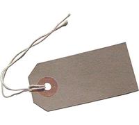 50 cartellini Manilla in cartoncino per valigie, 70 x 35 mm. Marrone - 70 x 35 mm Brown