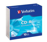 50 CD -R VERBATIM VERGINI 52X 700MB CDR slim case PER DATI VIDEO GAMES 43415