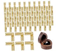 50 cerniere compatte in metallo, 4 x 20 mm, design resistente, cerniere nascoste per scatole di gioielli, piccoli progetti e piccoli metalli