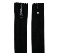 50 Cerniere lampo, 12 cm lungo, 24 mm largo, spirale, Colore: nero