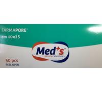 50 CEROTTI ADESIVI TNT TRASPIRANTE 10x25 MEDICAZIONI STERILI CEROTTI FARMAPORE