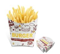 50 cestini per patatine, grandi motivi creativi, patatine fritte, tazza usa e getta, snack container bolla waffle, sacchetti adatti per hamburger negozio home store film di viaggio festa notturna